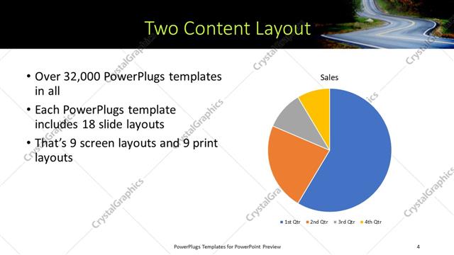 Two Content presentation slide layout