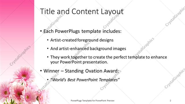 Title and Content presentation slide layout