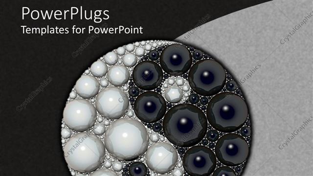  Presentation with yin yang - A depiction of a beautiful symbol made of various shapes