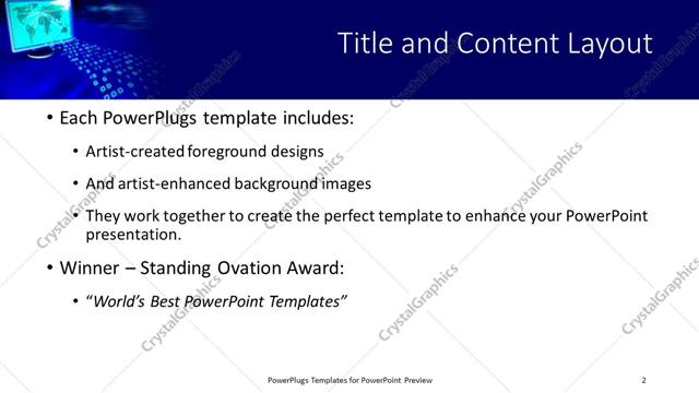 Title and Content presentation slide layout