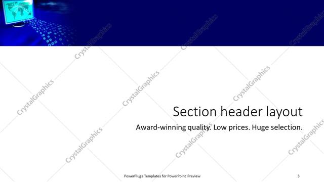 Section Header presentation slide layout