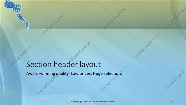 Section Header presentation slide layout