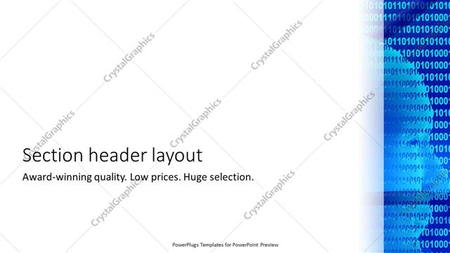 Section Header presentation slide layout