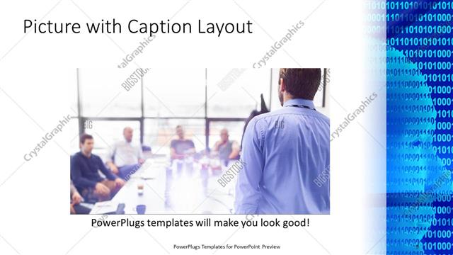 Picture with Caption presentation slide layout