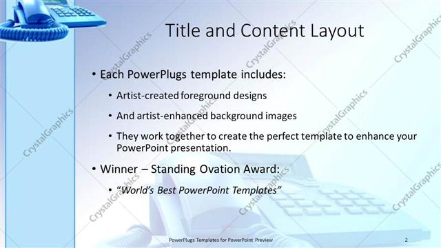 Title and Content presentation slide layout