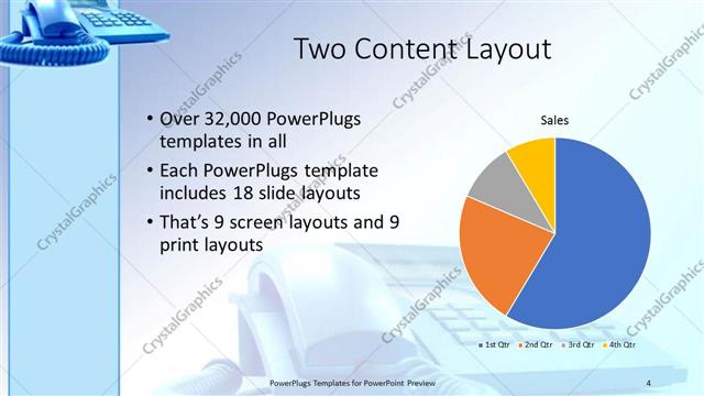 Two Content presentation slide layout