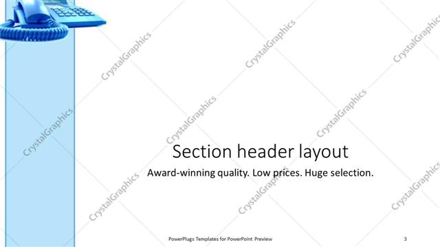 Section Header presentation slide layout