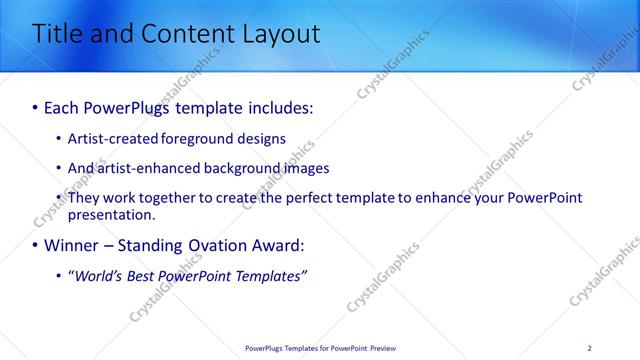 Title and Content presentation slide layout