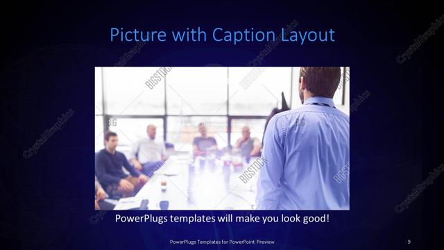 Picture with Caption presentation slide layout
