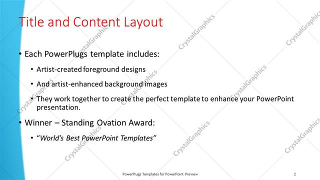 Title and Content presentation slide layout