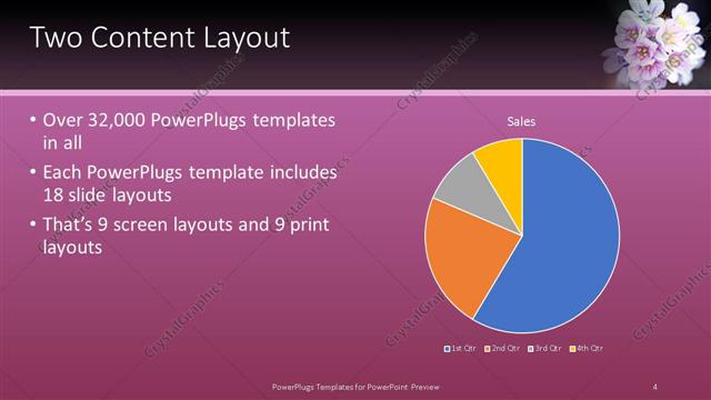 Two Content presentation slide layout