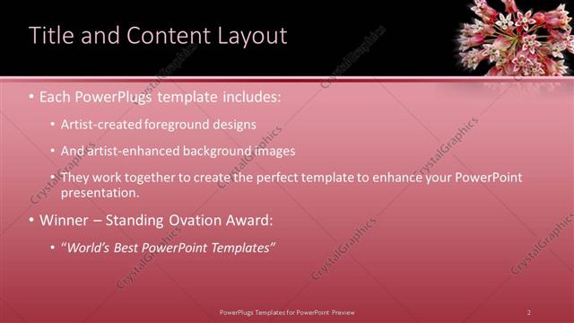 Title and Content presentation slide layout