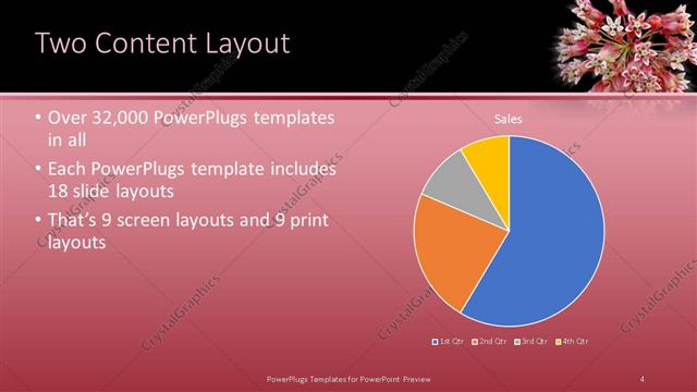 Two Content presentation slide layout