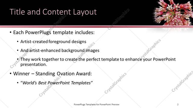 Title and Content presentation slide layout