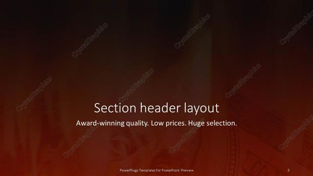 Section Header presentation slide layout