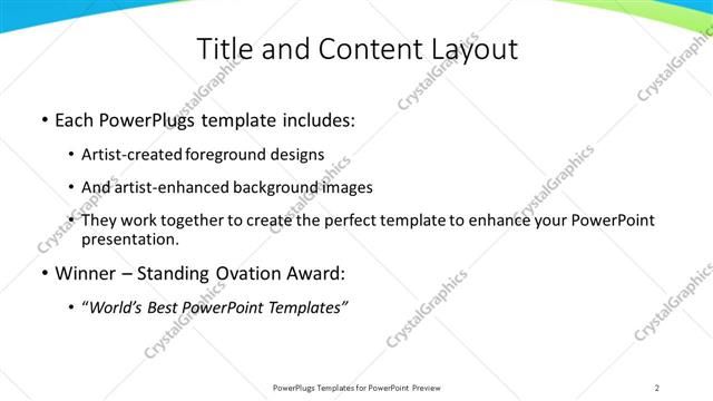 Title and Content presentation slide layout