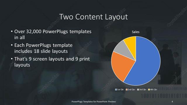 Two Content presentation slide layout