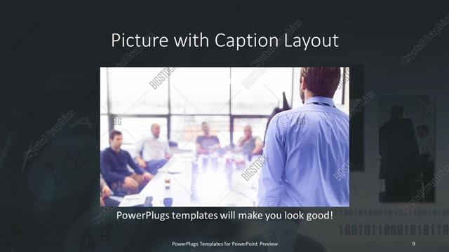Picture with Caption presentation slide layout