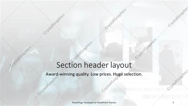 Section Header presentation slide layout