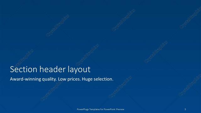 Section Header presentation slide layout