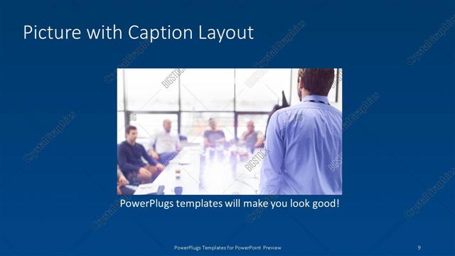 Picture with Caption presentation slide layout