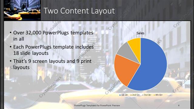 Two Content presentation slide layout