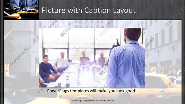 Picture with Caption presentation slide layout