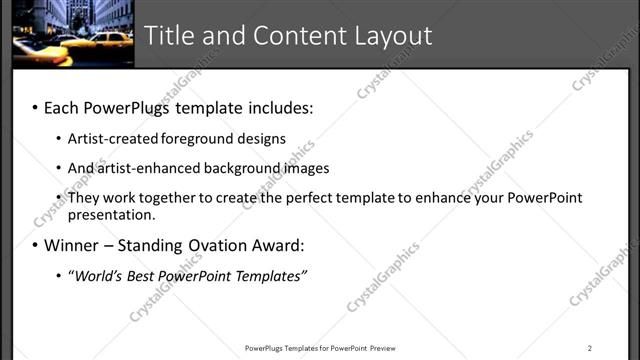 Title and Content presentation slide layout