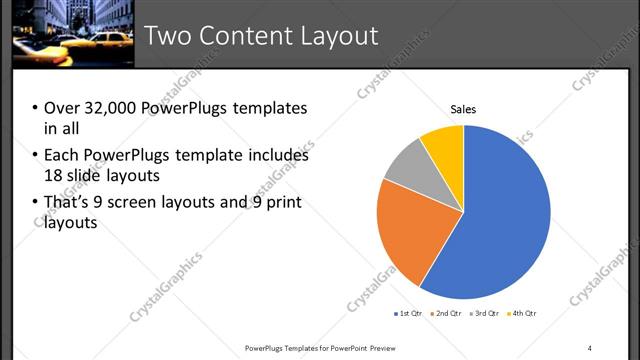 Two Content presentation slide layout