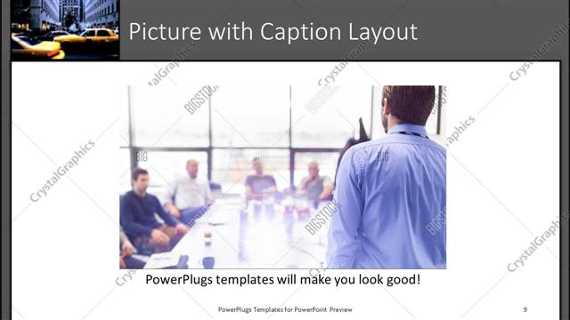 Picture with Caption presentation slide layout