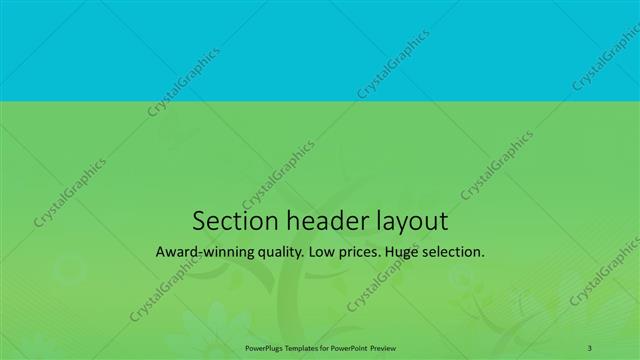 Section Header presentation slide layout
