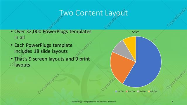 Two Content presentation slide layout