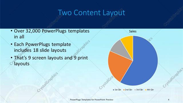 Two Content presentation slide layout