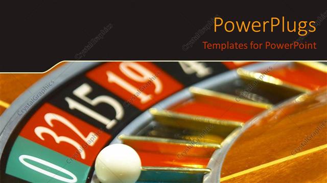  Presentation with roulette - A depiction of a casino roulette with the ball in 0th value