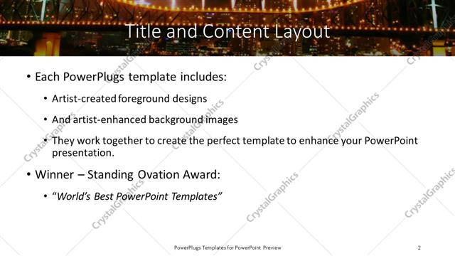 Title and Content presentation slide layout