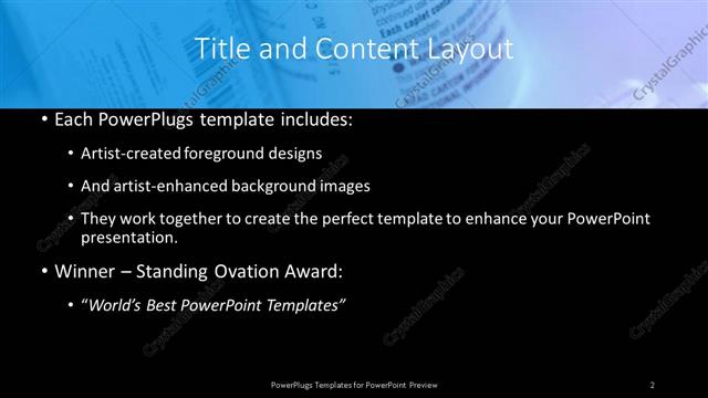 Title and Content presentation slide layout