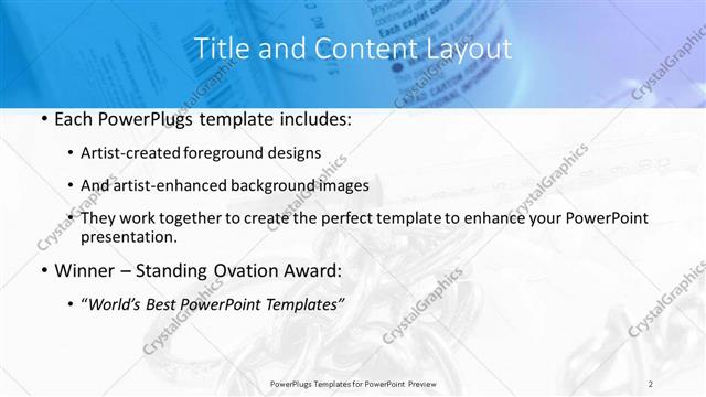 Title and Content presentation slide layout