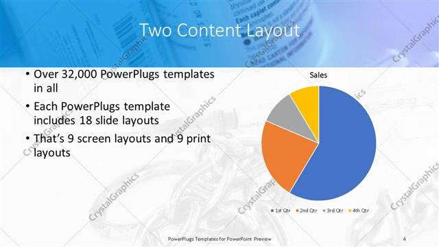 Two Content presentation slide layout