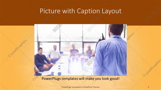 Picture with Caption presentation slide layout