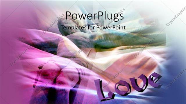  Presentation with cross love - Depiction of Christ's love with Jesus on cross and text LOVE