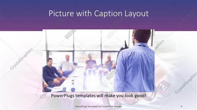 Picture with Caption presentation slide layout