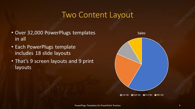 Two Content presentation slide layout
