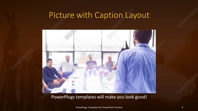 Picture with Caption presentation slide layout