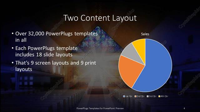 Two Content presentation slide layout
