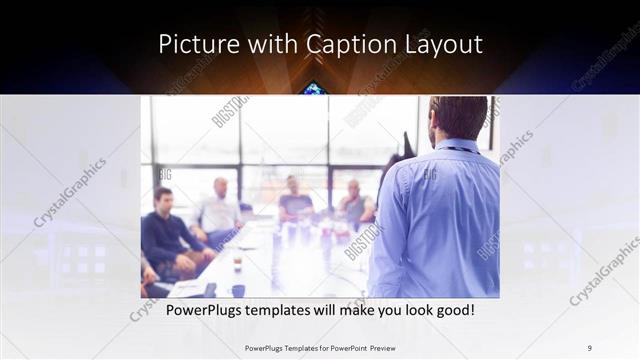 Picture with Caption presentation slide layout