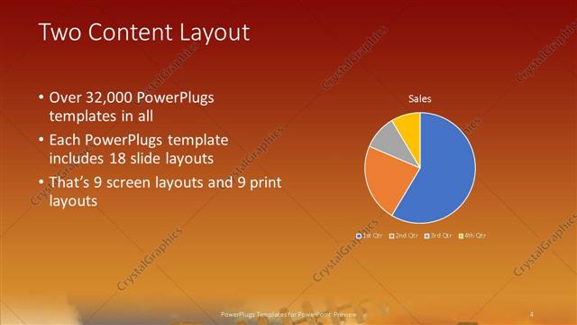 Two Content presentation slide layout