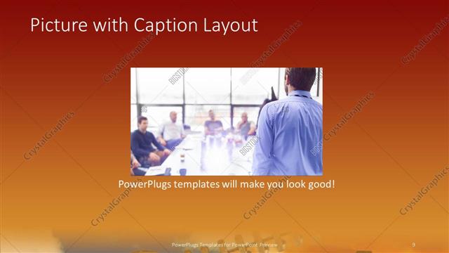 Picture with Caption presentation slide layout