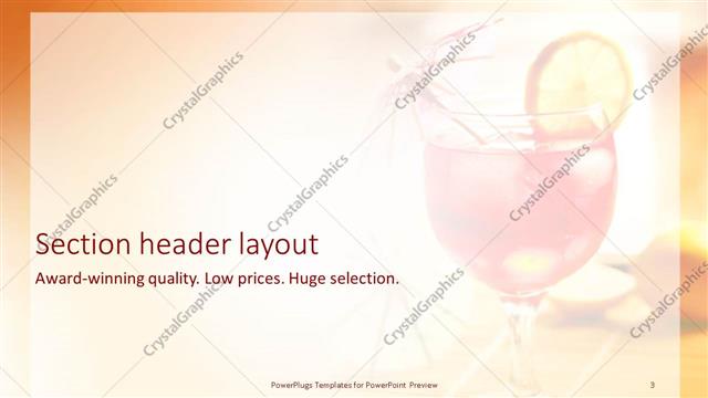 Section Header presentation slide layout