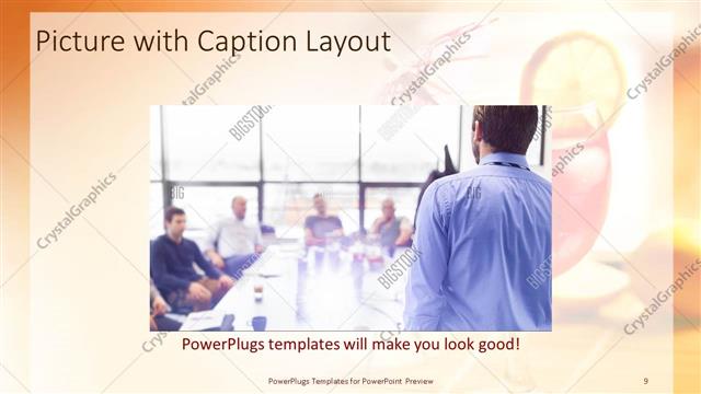 Picture with Caption presentation slide layout
