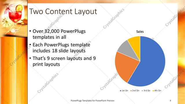 Two Content presentation slide layout